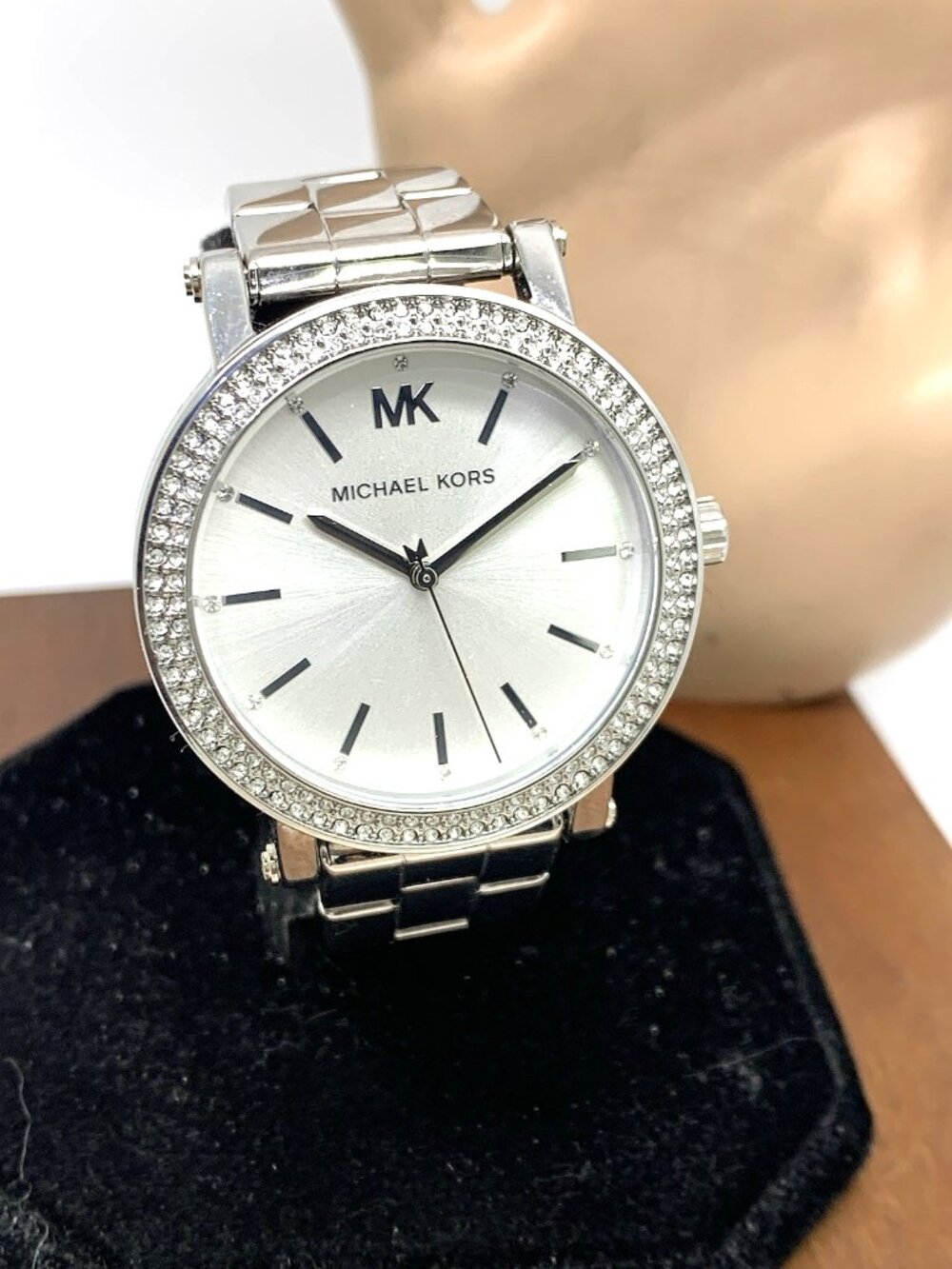 Michael Kors Women's Watch MK7347 Corey Quartz Gemmed Silver Stainless Steel